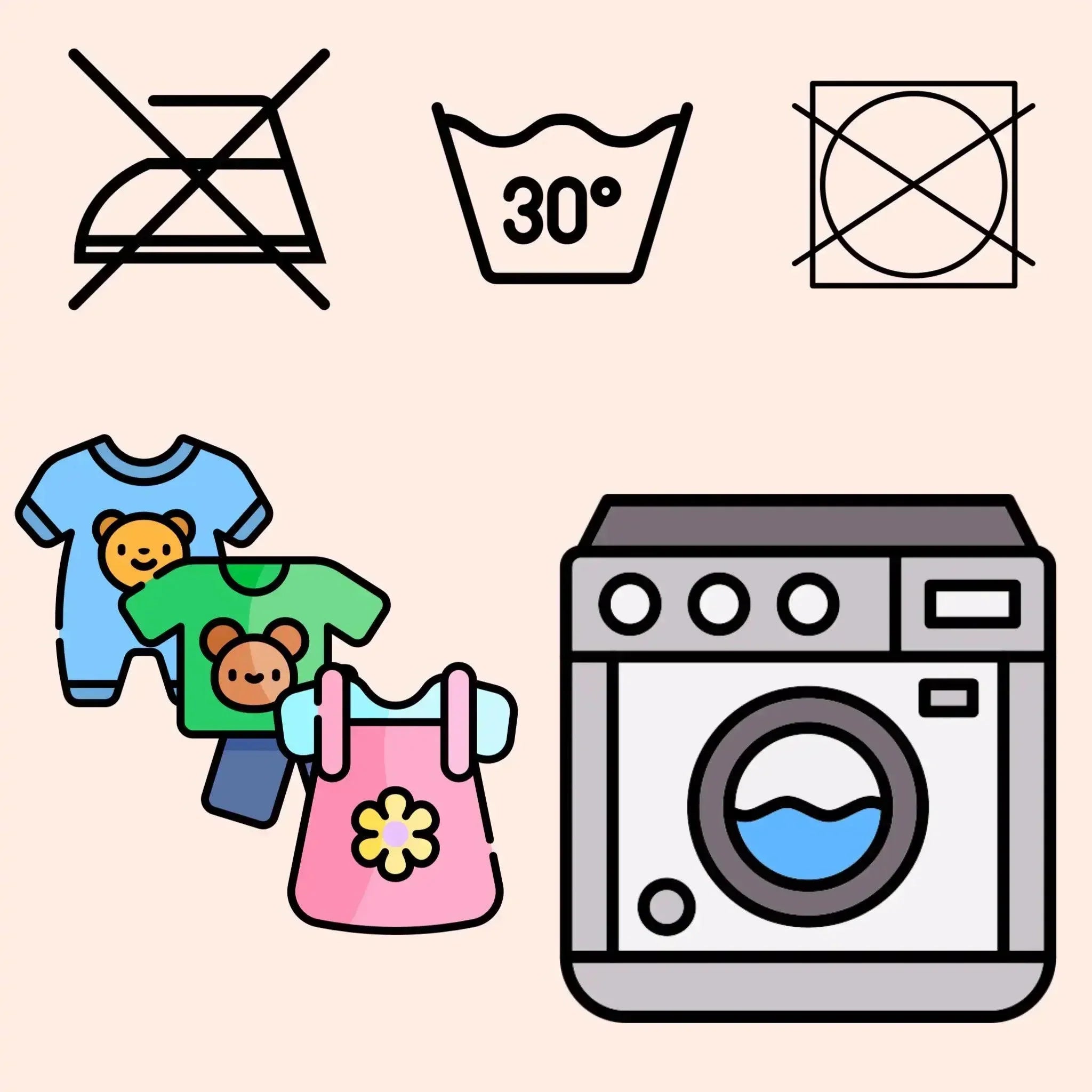 寶寶衣物清洗小貼士:如何保持柔軟與耐用, 溫水清洗及不可乾洗熱熨