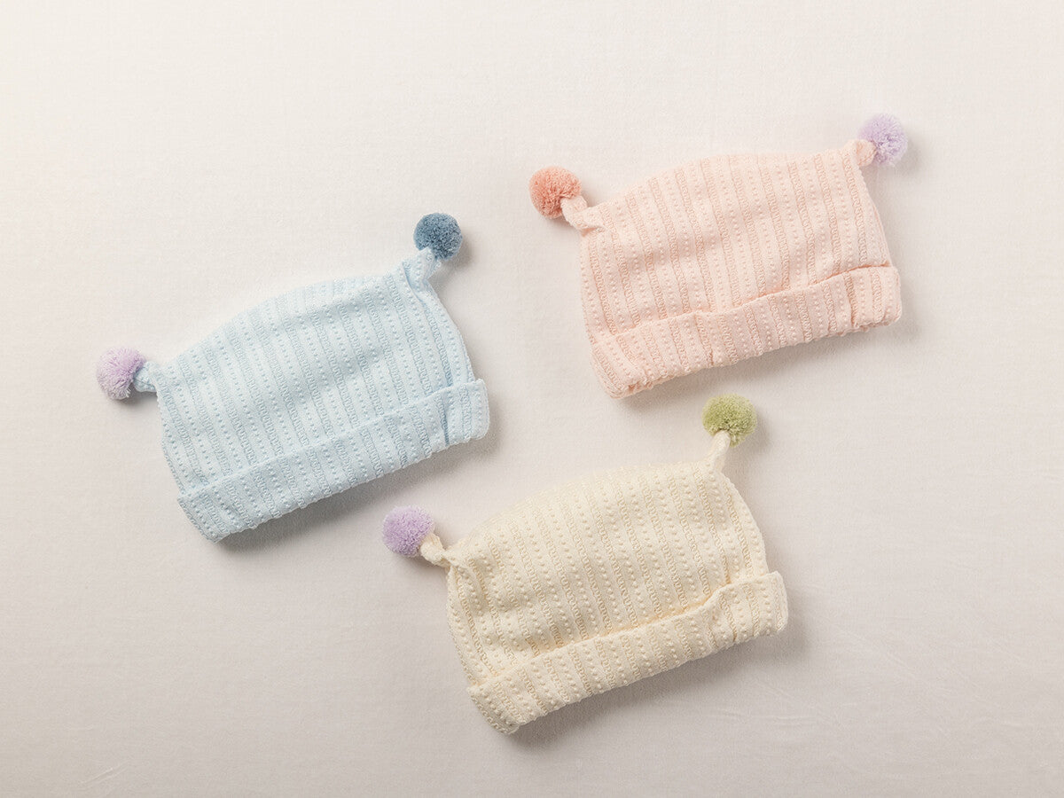 Amorosa Mamma 品牌日本製全棉蕾絲嬰兒帽展示