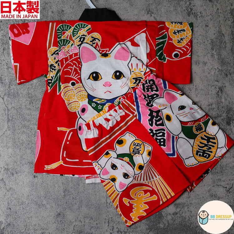 嬰兒中秋賞月浴衣 100%純棉 日本風格和服設計