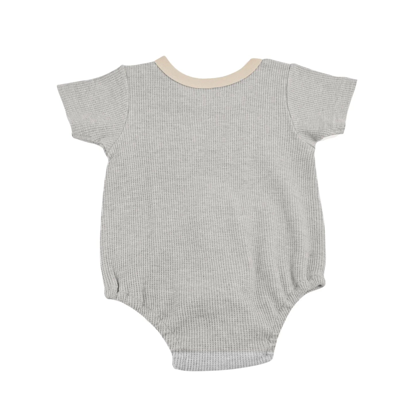 [現貨] 日本直送 Aenak 嬰兒威化格紋淺灰色包屁衣/連身衣 (70-80cm) - BB Dressup