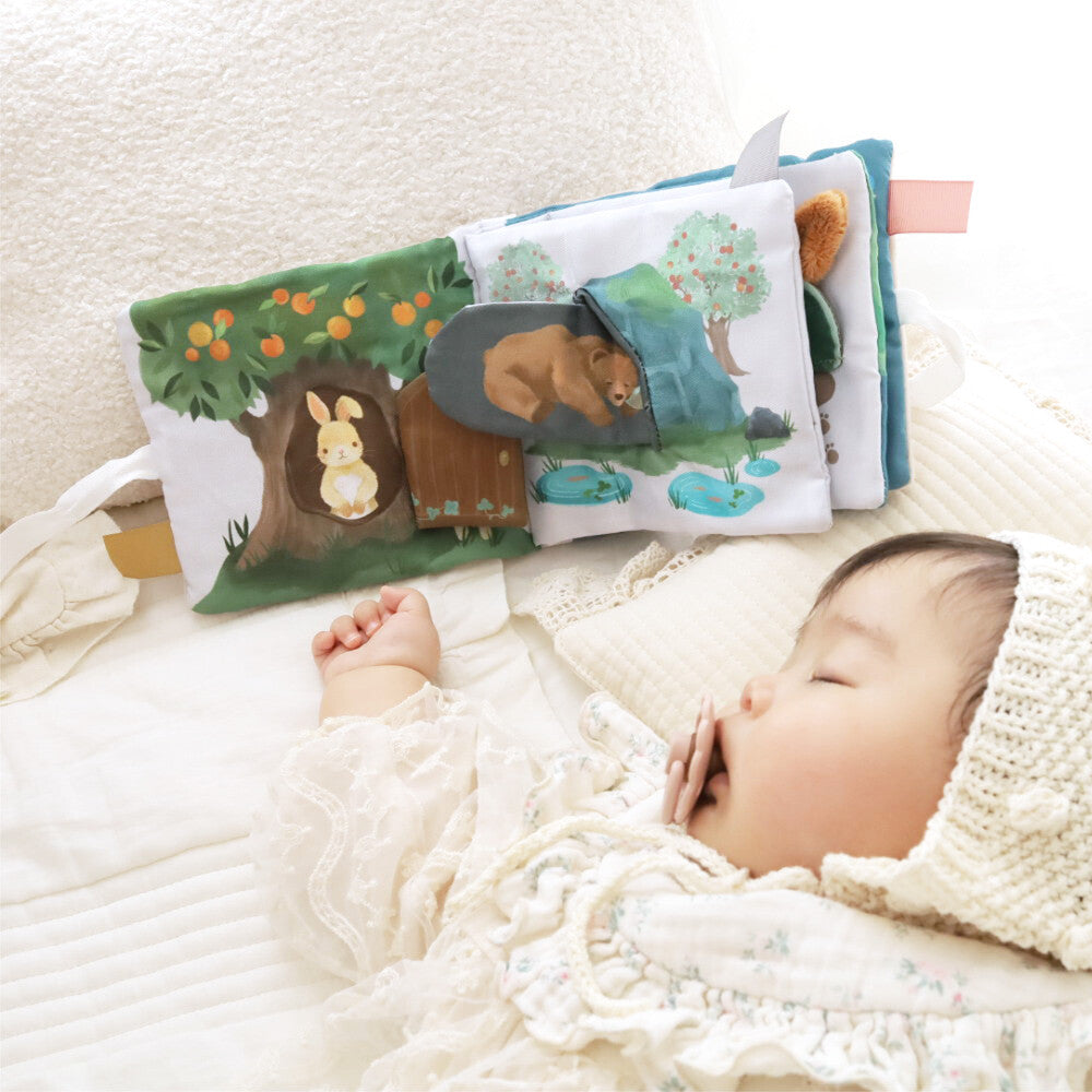 [現貨] 日本直送 Amanoppo 嬰兒森林動物感官互動布書 (松鼠系列) - BB Dressup