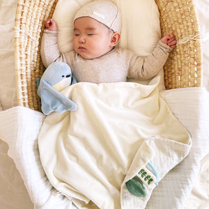 [現貨] 日本直送 Amanoppo 嬰兒幸福青鳥安撫玩偶毛毯禮盒 (Nuiket) - BB Dressup