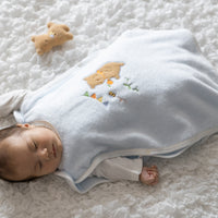[現貨] 日本製 Amorosa mamma 全棉粉藍色小熊嬰幼兒睡袋/防踢被