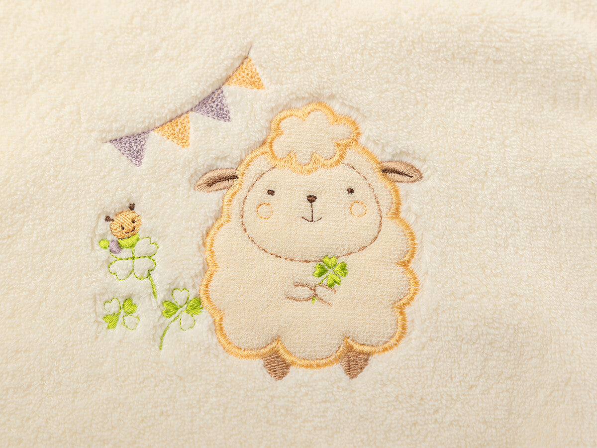 [現貨] 日本製 Amorosa mamma 全棉粉白色羊仔嬰幼兒睡袋/防踢被