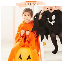 [現貨] 日本直送 Brightlele 童裝萬聖節橙色幽靈斗篷配緊身褲 (100-130cm) - BB Dressup
