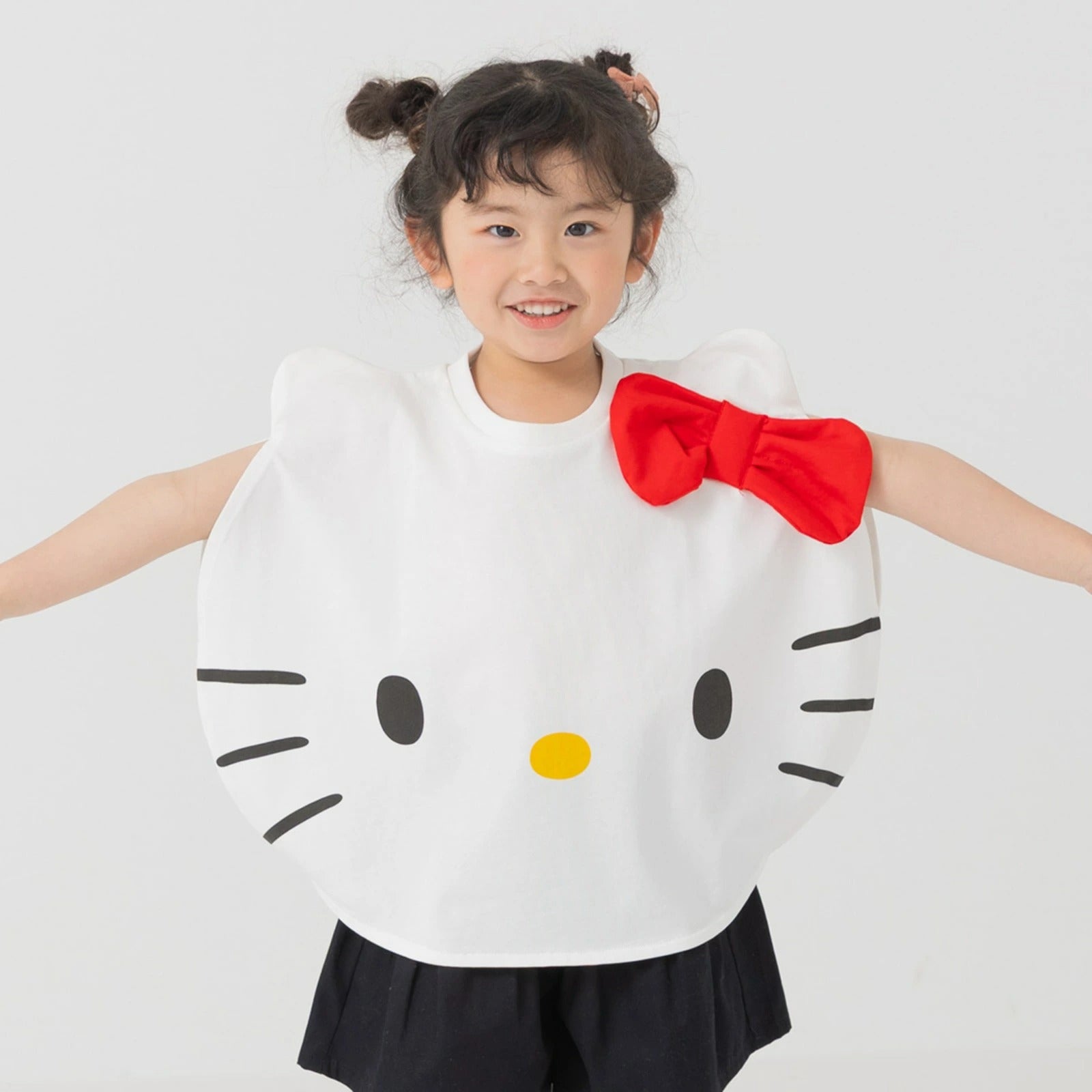 [現貨] 日本直送 Hello Kitty 嬰兒白色100%純棉針織短袖上衣 (90-110cm) - BB Dressup