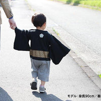 [現貨] 日本直送 Chil2 嬰兒黑色和服造型連身衣/BB衫 (70-80cm) - BB Dressup