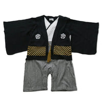 [現貨] 日本直送 Chil2 嬰兒黑色和服造型連身衣/BB衫 (70-80cm) - BB Dressup