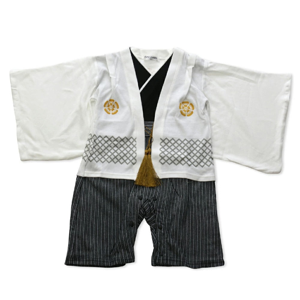 [現貨] 日本直送 Chil2 嬰兒白色和服造型連身衣/BB衫 (70-90cm) - BB Dressup