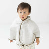 [現貨] 日本直送 Chil2 嬰兒淺灰色針織全棉連帽披肩 (80-100cm) - BB Dressup