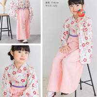 [現貨] 日本直送 Chil2 嬰兒粉紅櫻花圖案和服造型連身衣 (90-100cm) - BB Dressup