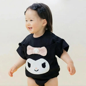 [現貨] 日本直送 Kuromi 嬰兒白色100%純棉針織包屁衣/連身衣 (70-80cm) - BB Dressup