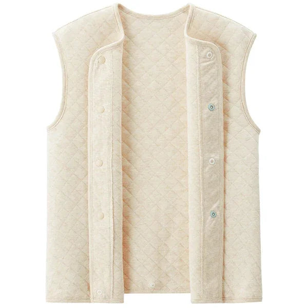 [現貨] 日本直送Combi Mini 嬰兒米色小熊針織布保暖無袖睡衣 (50-80cm) - BB Dressup