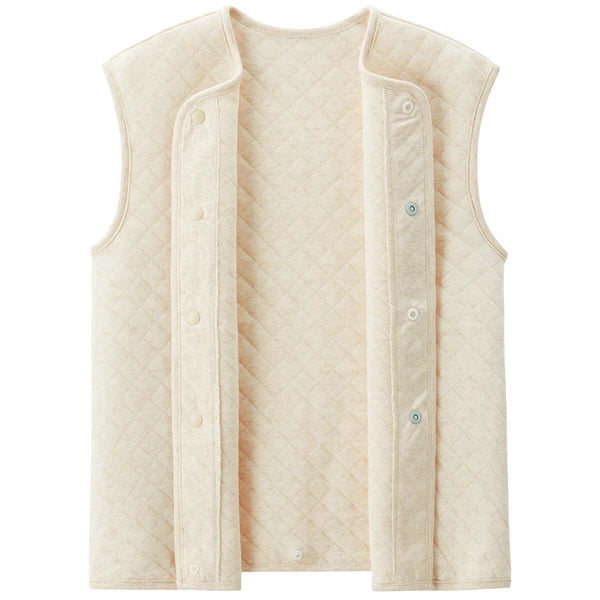 [現貨] 日本直送Combi Mini 嬰兒米色小熊針織布保暖無袖睡衣 (50-80cm) - BB Dressup