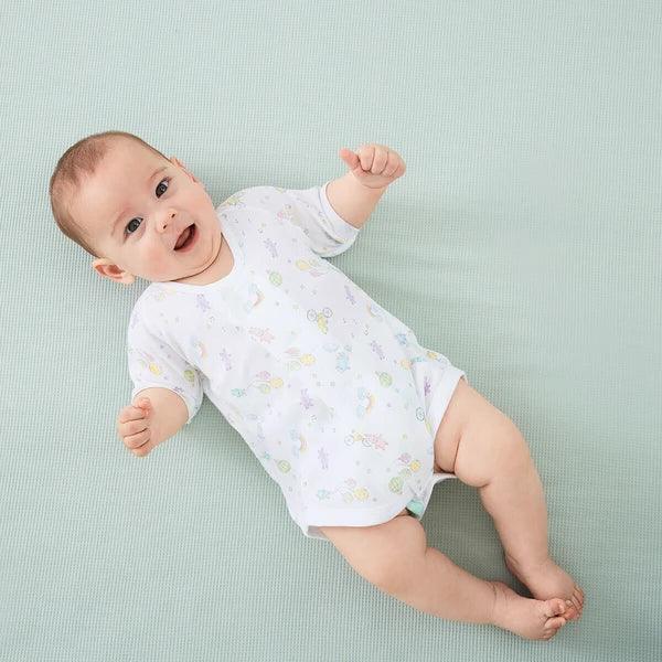 [現貨] 日本直送Combi Mini初生嬰兒100%動物氣球短袖連身衣/包屁衣 - BB Dressup
