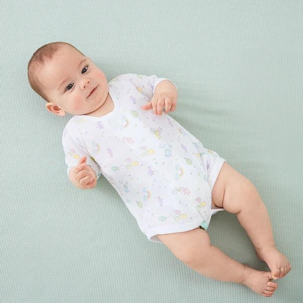 [現貨] 日本直送Combi Mini初生嬰兒100%動物氣球短袖連身衣/包屁衣 - BB Dressup