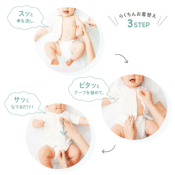 [現貨] 日本直送Combi Mini初生嬰兒100%純棉針織船隻短袖連身衣/包屁衣 (70cm) - BB Dressup