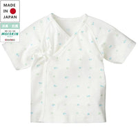 [現貨] 日本製Combi Mini初生嬰兒100%純棉藍色小花上衣 - BB Dressup