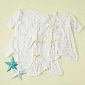 [現貨] 日本直送Combi Mini初生嬰兒黃色居家服/內衣套裝 (四件裝) - BB Dressup