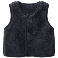 [現貨] 日本直送Combi Mini初生嬰兒海軍藍長絨毛背心外套 (80cm) - BB Dressup