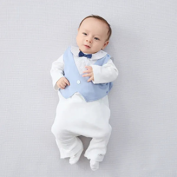 [現貨] 日本直送Combi Mini初生嬰兒煲呔造型小背心 (50-60cm) - BB Dressup