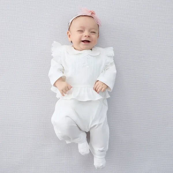 [現貨] 日本直送Combi Mini初生嬰兒100%純棉斜紋布背心 (50-60cm) - BB Dressup