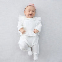 [現貨] 日本直送Combi Mini初生嬰兒100%純棉斜紋布背心 (50-60cm) - BB Dressup