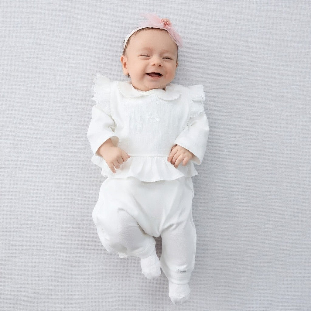 [現貨] 日本直送Combi Mini初生嬰兒100%純棉斜紋布背心 (50-60cm) - BB Dressup