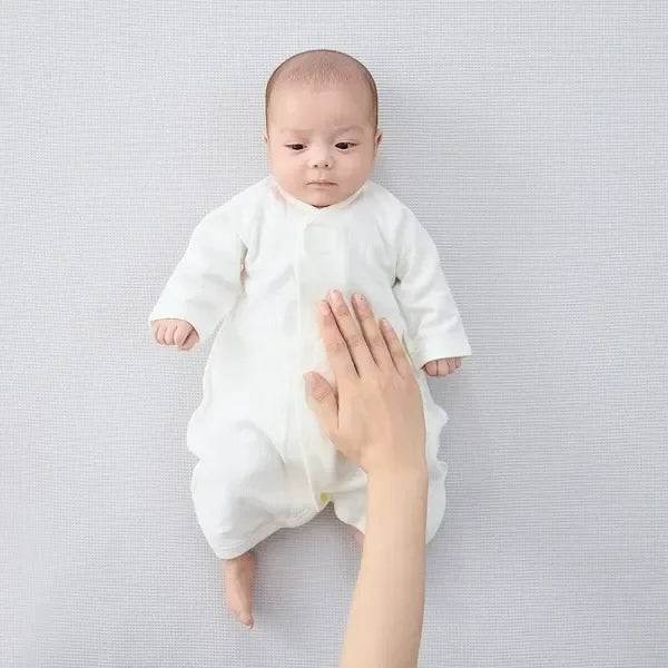 [現貨] 日本直送Combi Mini初生嬰兒針織兩層保暖全身覆蓋連身衣 (50-70cm) - BB Dressup