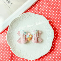 [預購] 香港製造Glitter Hair Bow 雪糕系列頭飾 (共4款) - BB Dressup