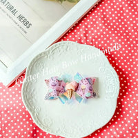[預購] 香港製造Glitter Hair Bow 雪糕系列頭飾 (共4款) - BB Dressup