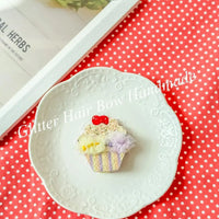 [預購] 香港製造Glitter Hair Bow 杯子蛋糕系列頭飾 (共4款) - BB Dressup