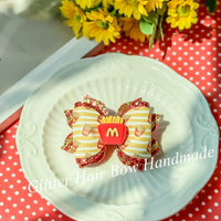 [預購] 香港製造Glitter Hair Bow 薯條頭飾 - BB Dressup
