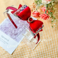 [預購] 香港製造Glitter Hair Bow 碎花公主款式頭飾 - BB Dressup