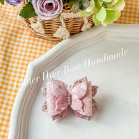 [預購] 香港製造Glitter Hair Bow 蝴蝶頭飾 - BB Dressup