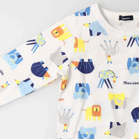 [現貨] 日本製丸高衣料 童裝動物恐龍印花純棉長袖T恤 (120cm) - BB Dressup