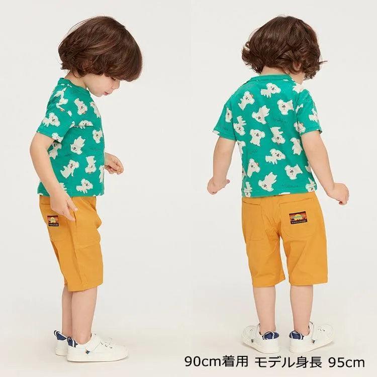 [現貨] 日本製丸高衣料 童裝綠色樹熊短袖T恤 - BB Dressup