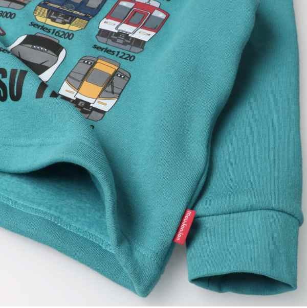 [現貨] 日本直送丸高衣料 童裝JR 列車印花綠色長袖衛衣 (100-110cm) - BB Dressup