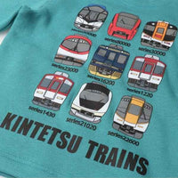 [現貨] 日本直送丸高衣料 童裝JR 列車印花綠色長袖衛衣 (100-110cm) - BB Dressup
