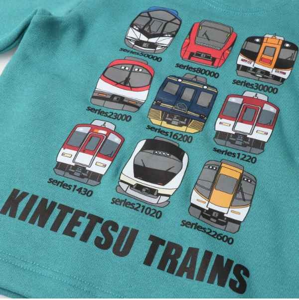 [現貨] 日本直送丸高衣料 童裝JR 列車印花綠色長袖衛衣 (100-110cm) - BB Dressup