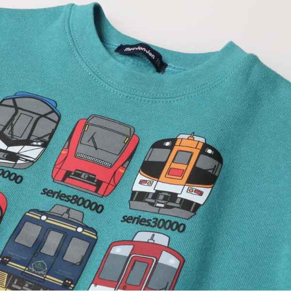 [現貨] 日本直送丸高衣料 童裝JR 列車印花綠色長袖衛衣 (100-110cm) - BB Dressup