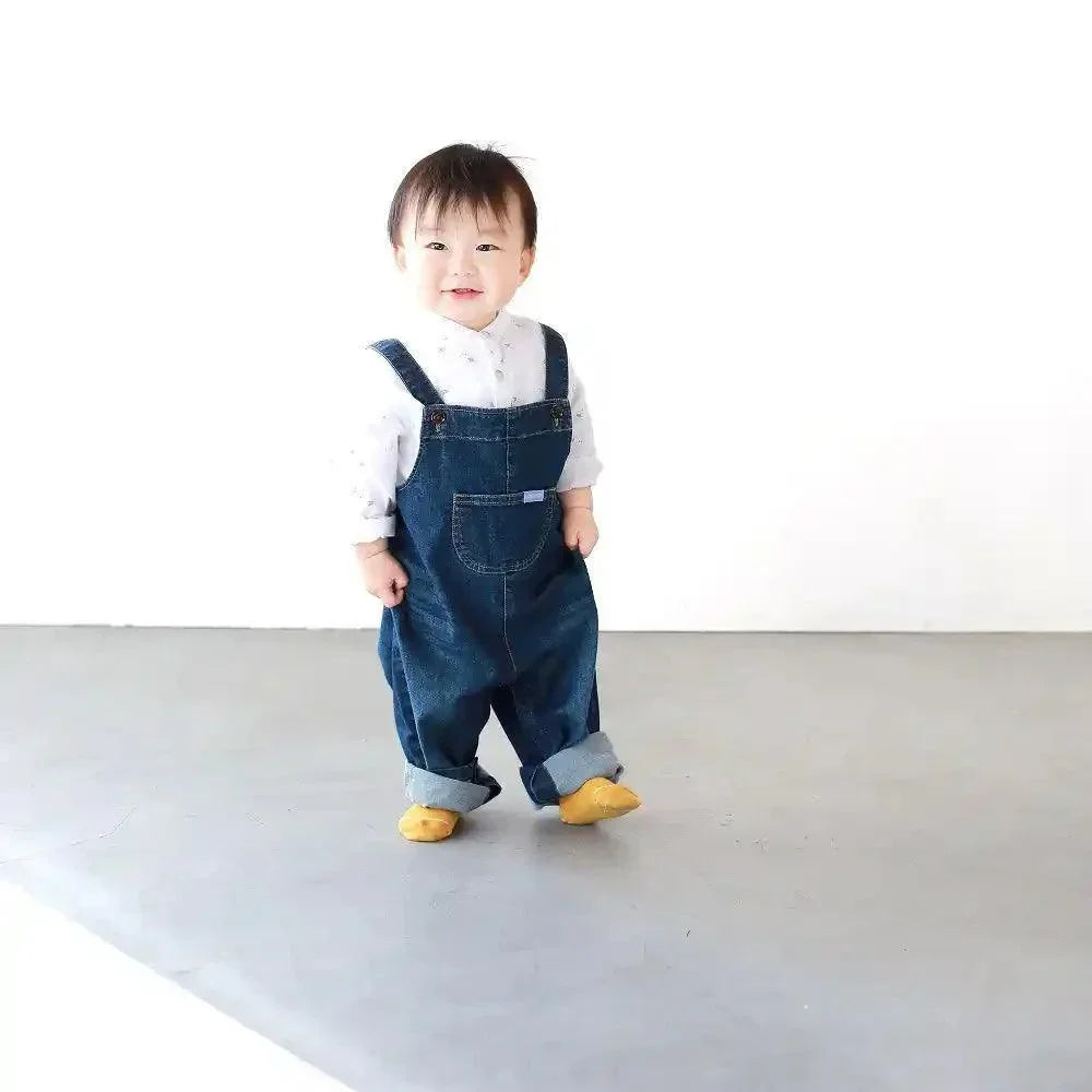 [現貨] 日本直送L.Copeck 嬰兒深藍色工人褲/吊帶褲 (80cm) - BB Dressup