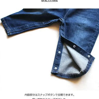 [現貨] 日本直送L.Copeck 嬰兒深藍色工人褲/吊帶褲 (80cm) - BB Dressup