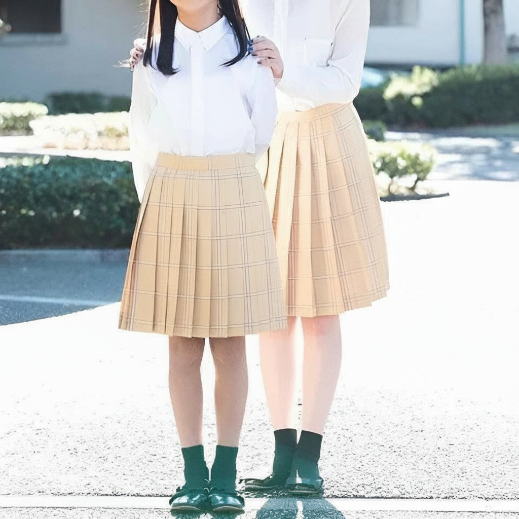 [現貨] 日本製松永株式會社 女童手工編織羊毛百褶裙 (90-130cm) - BB Dressup