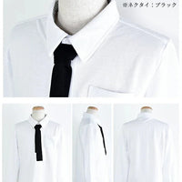[現貨] 日本直送松永株式會社 男童裝白色長袖Polo 衫配領帶 (110-120cm) - BB Dressup