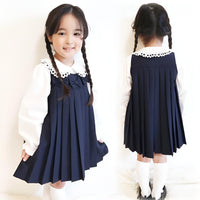 [現貨] 日本製松永株式會社 女童裝蕾絲衣領長袖恤衫 (A款) - BB Dressup
