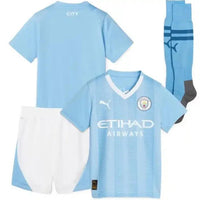 [預購] 特別企劃 Ball3Man23/24曼城主場童裝波衫/球衣套裝 FULLKIT (衫褲襪) - BB Dressup