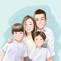 [預購] 香港製造Memorish訂造似顏繪 原木手工製人像畫連相架 - BB Dressup