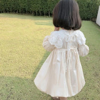 [現貨] 日本直送 Migaro 女童米色Lace連身裙洋裝 (100-110cm) - BB Dressup