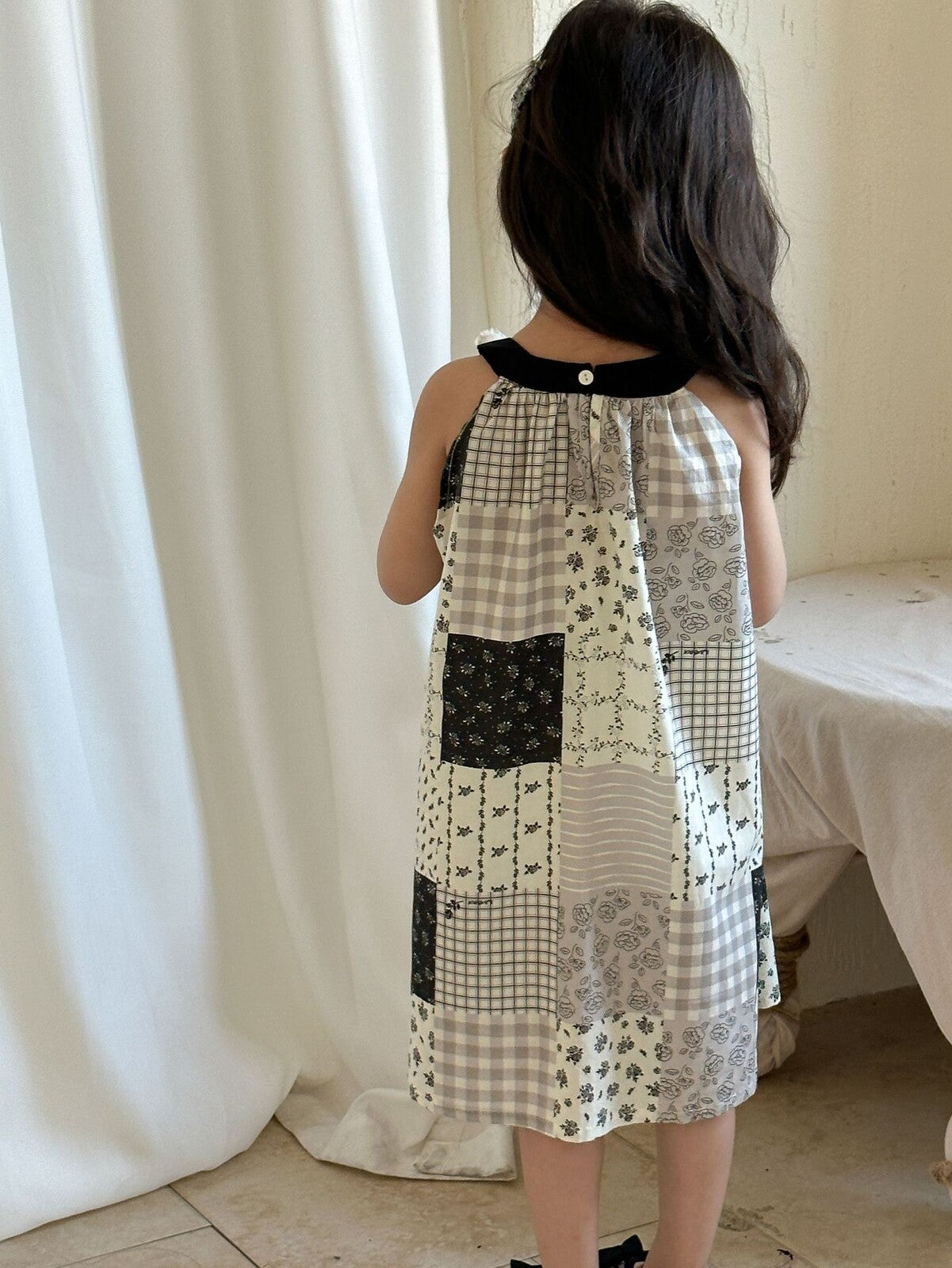 [現貨] 日本直送 Migaro 女童碎花拼砌連身裙 (80-100cm) - BB Dressup